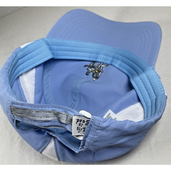 LIFE IS GOOD Blue Adjustable Relax Vacation Adirondack Logo Baseball Cap Hat OS - Picture 7 of 7